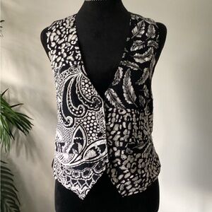 Women silver embellish vest